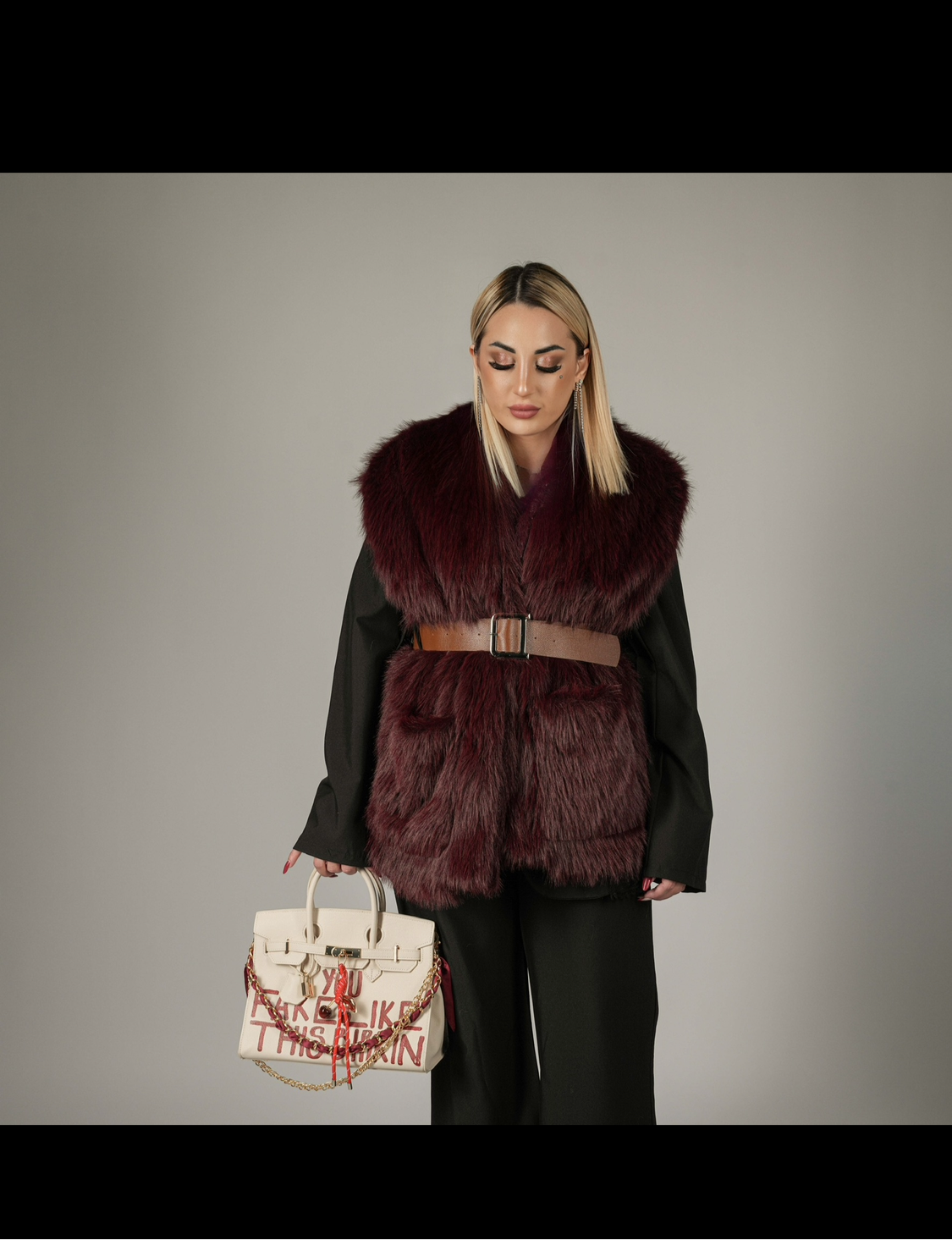 Gilet Pelliccia bordeaux