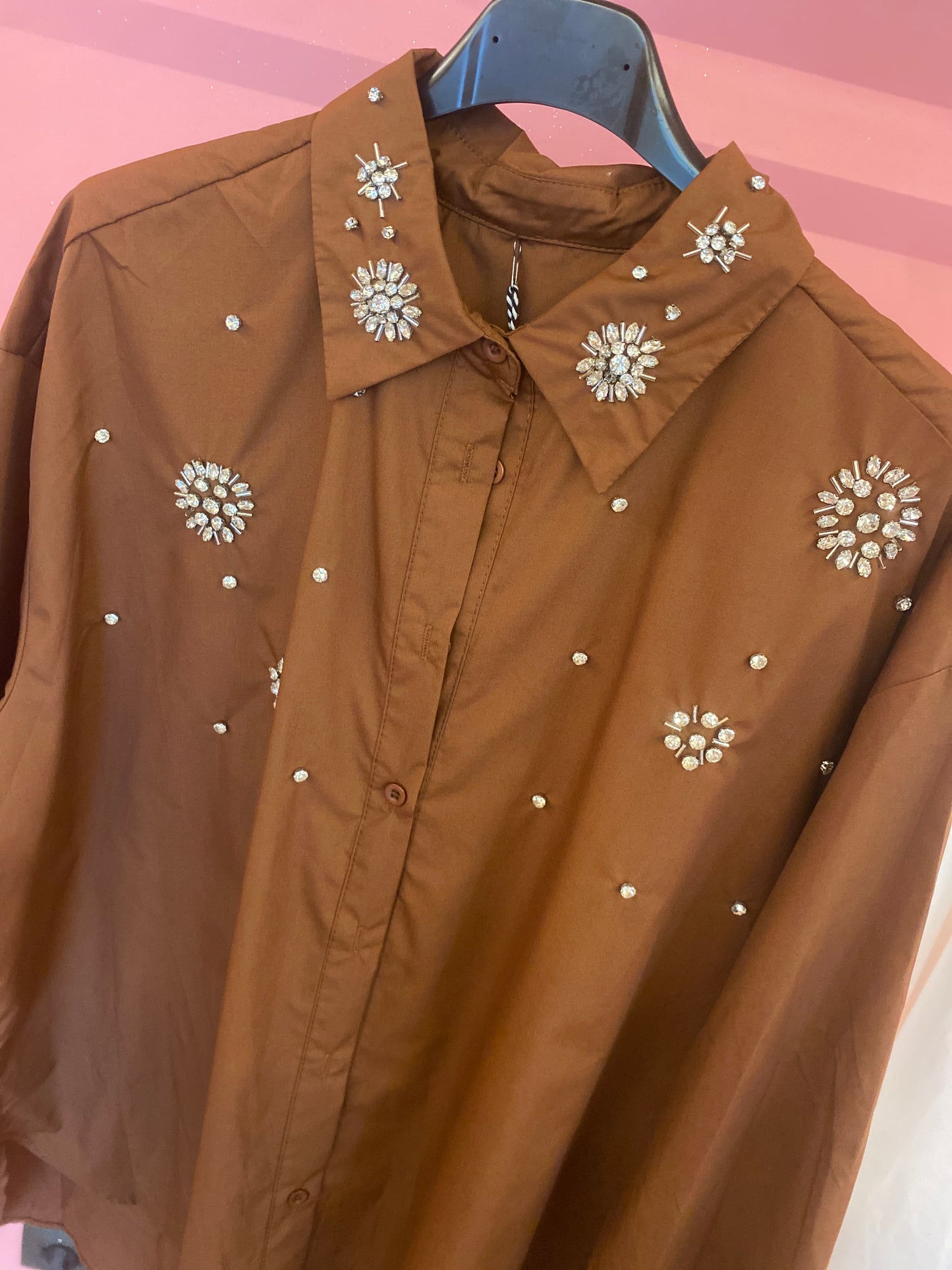 Camicia gioiello marrone