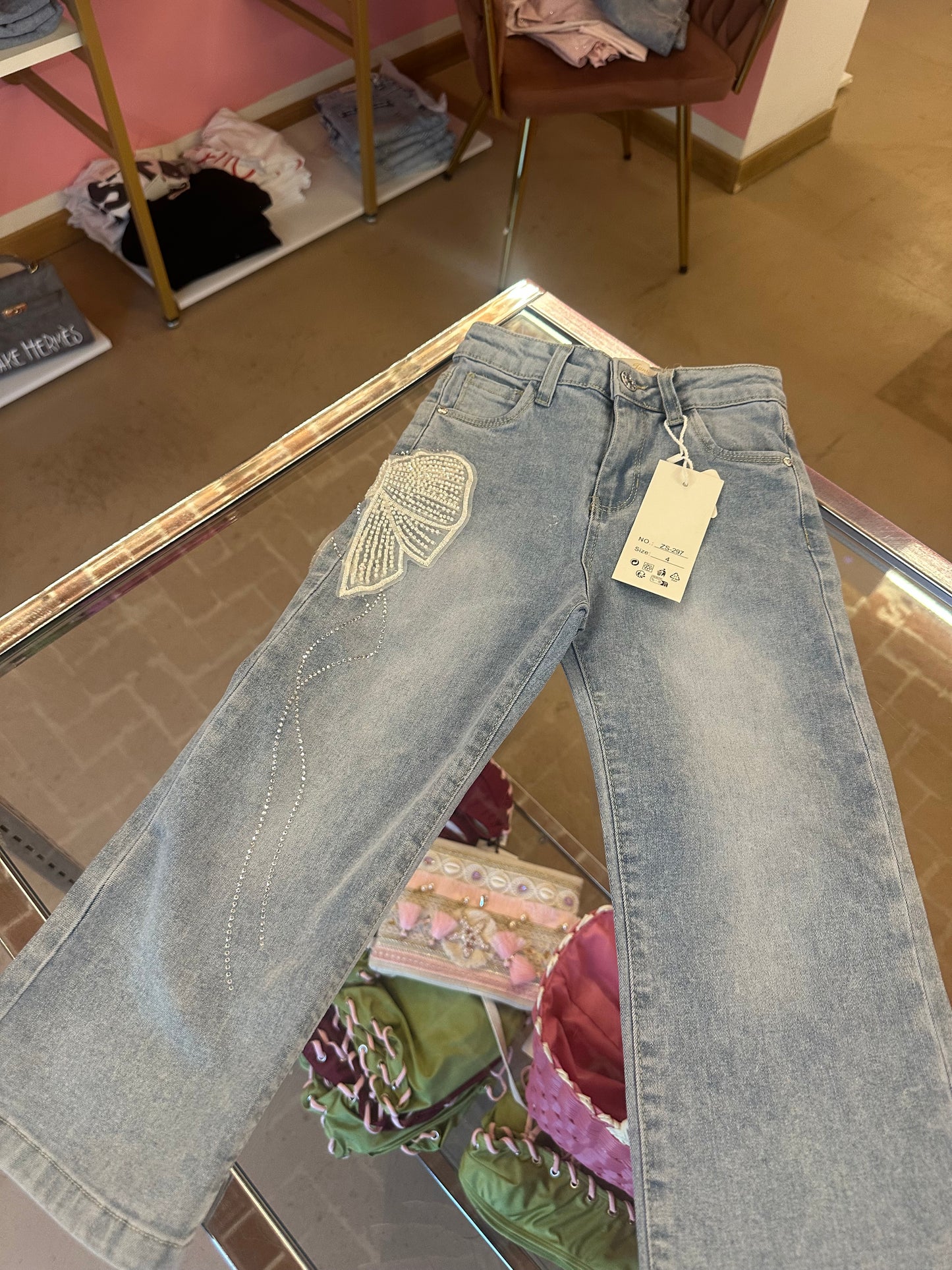 Jeans fiocco
