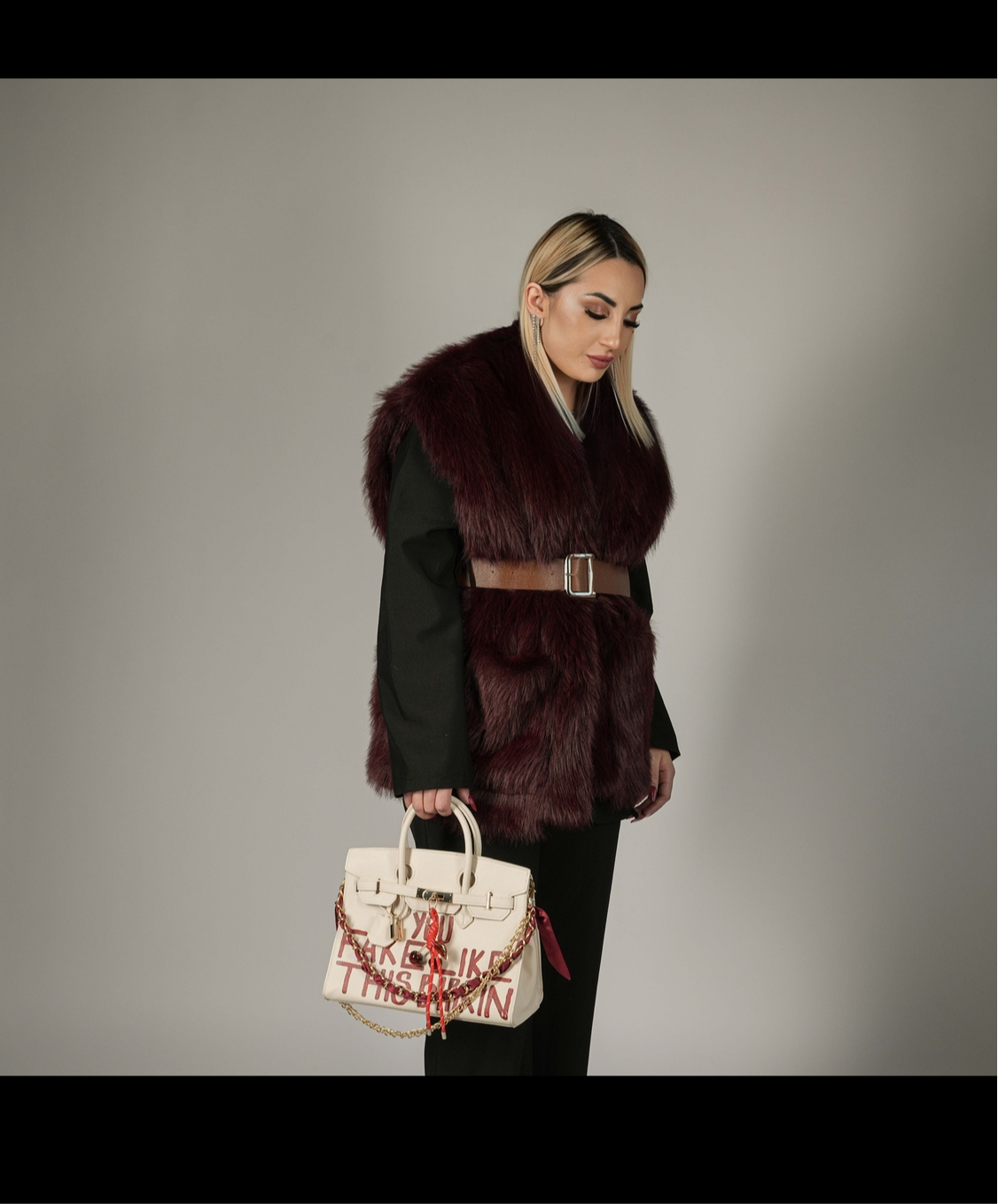 Gilet Pelliccia bordeaux