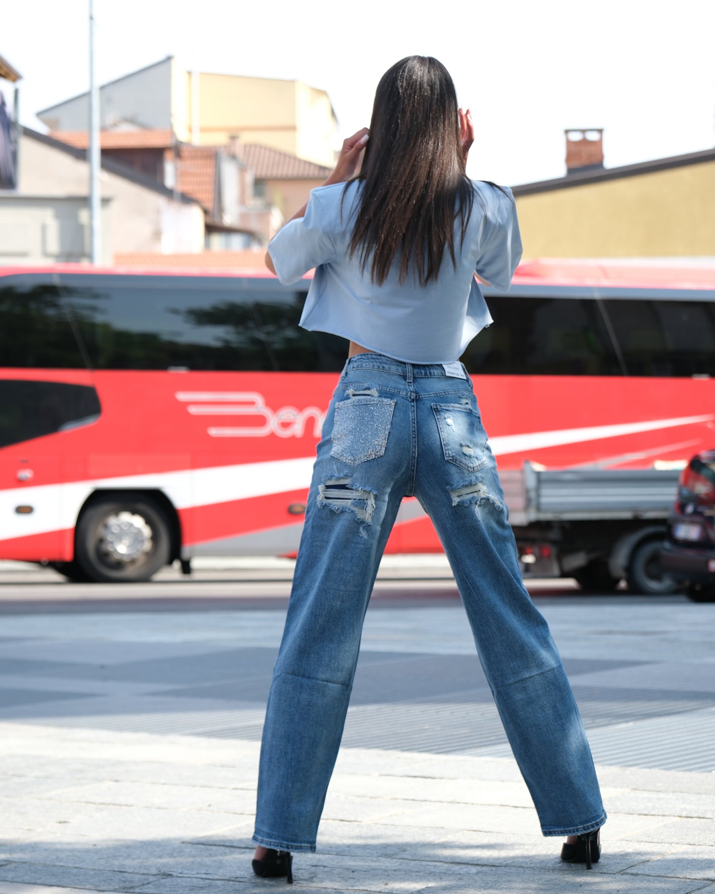 Jeans galassia argento