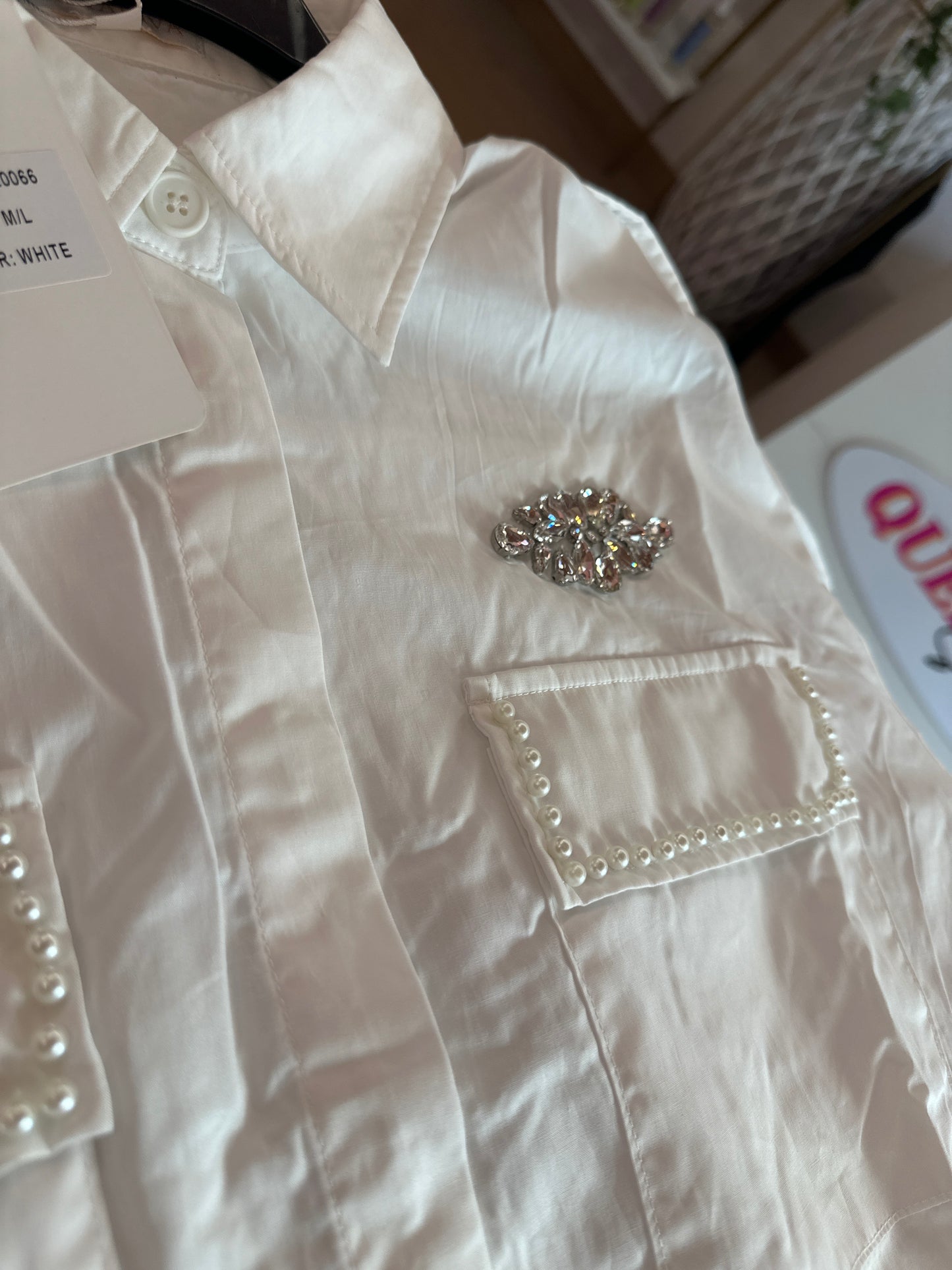Camicia perle strass