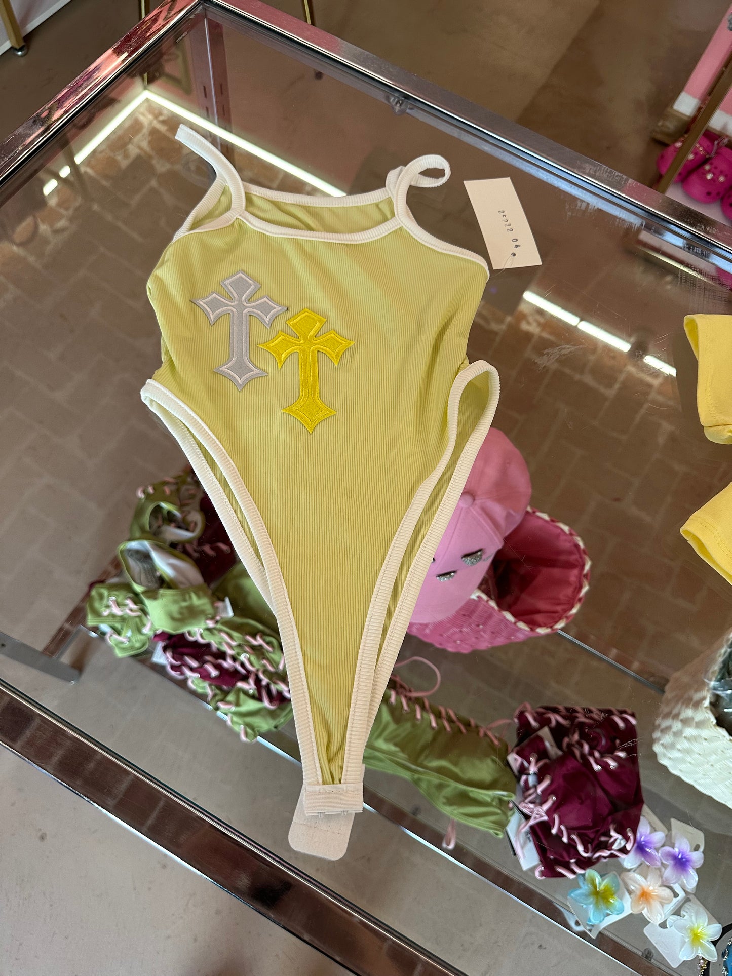 Body croce giallo fluo