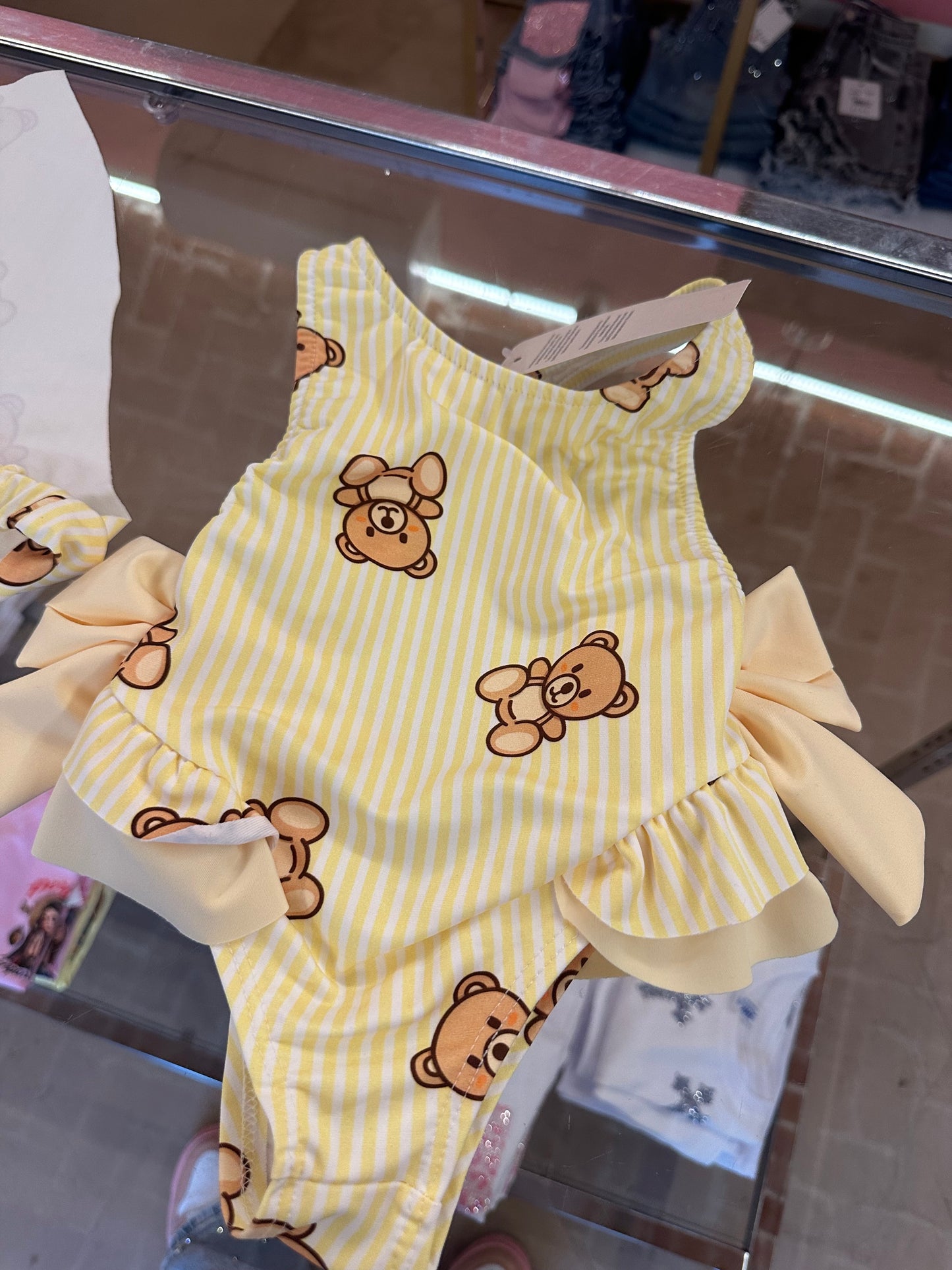 Costume fiocco con orsetto giallo 🧸