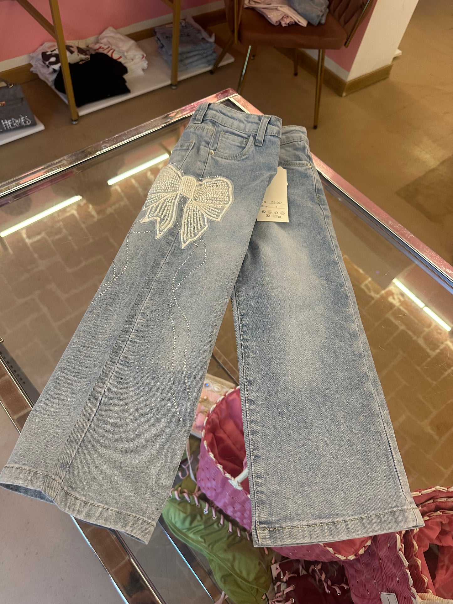 Jeans fiocco