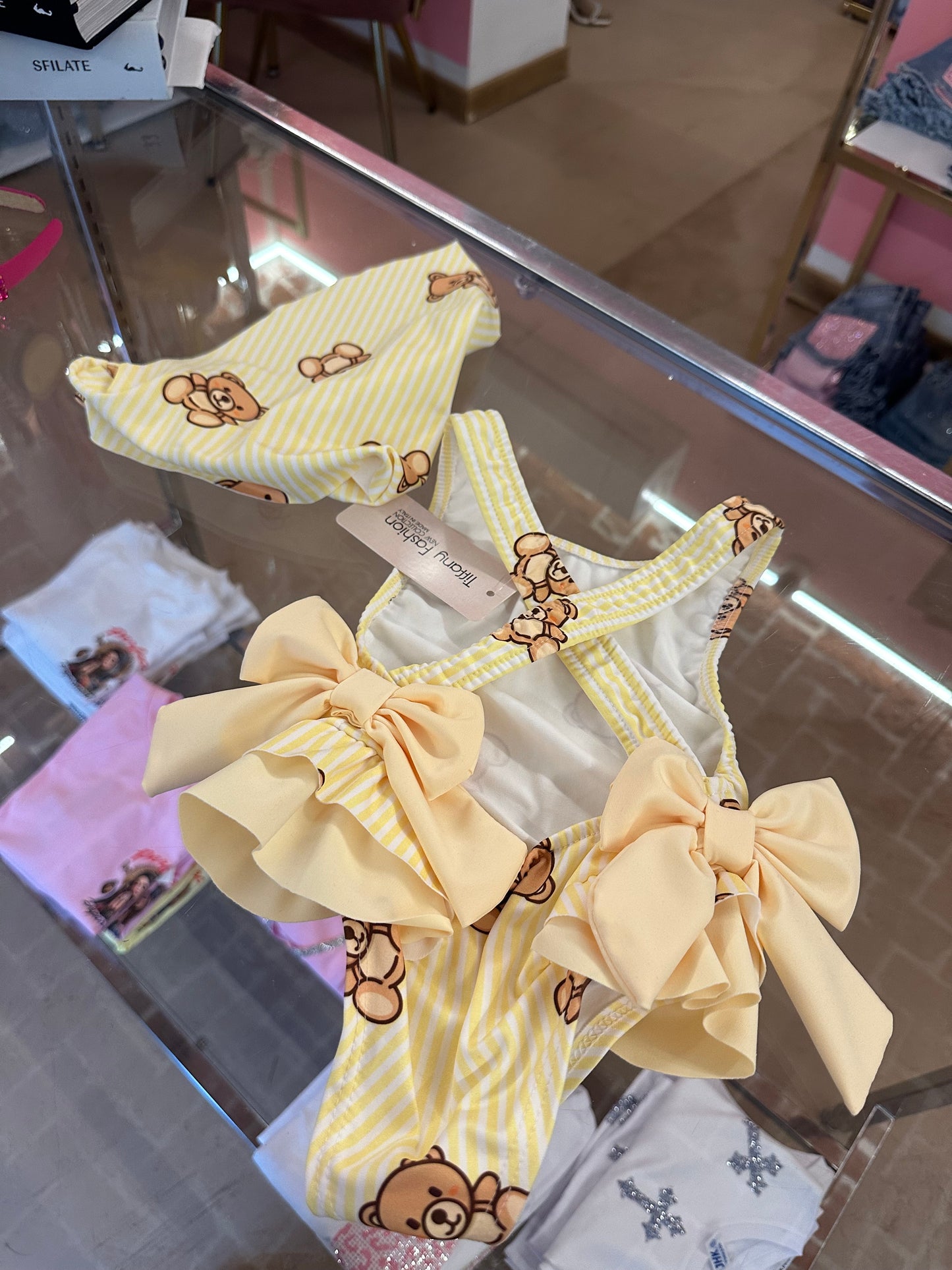 Costume fiocco con orsetto giallo 🧸