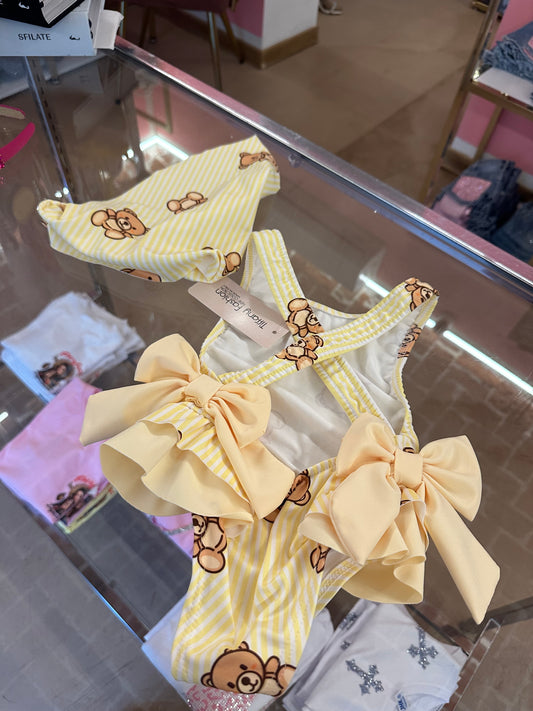 Costume fiocco con orsetto giallo 🧸