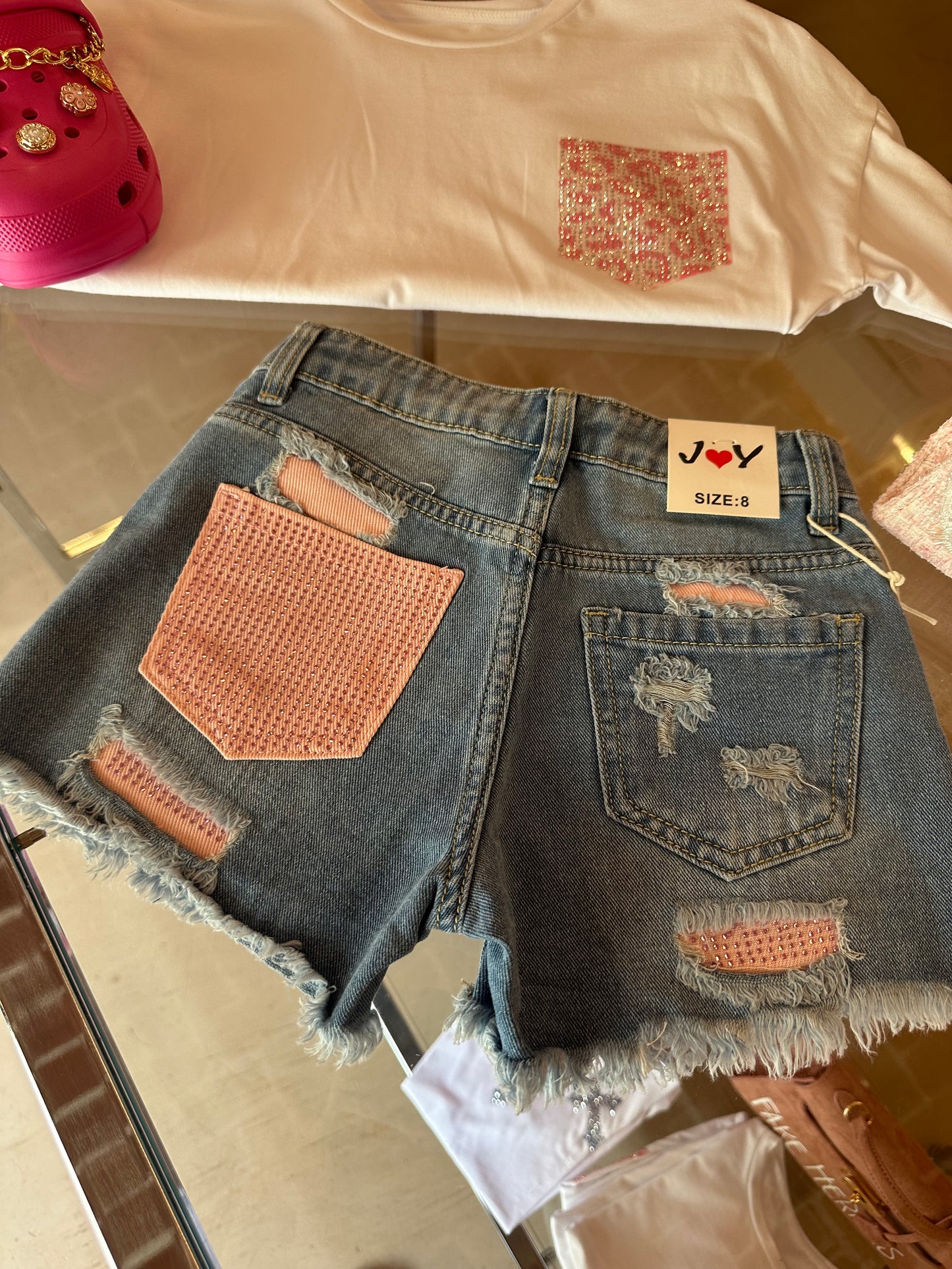 SHORT TASCA ROSA 💓(bimba) ￼