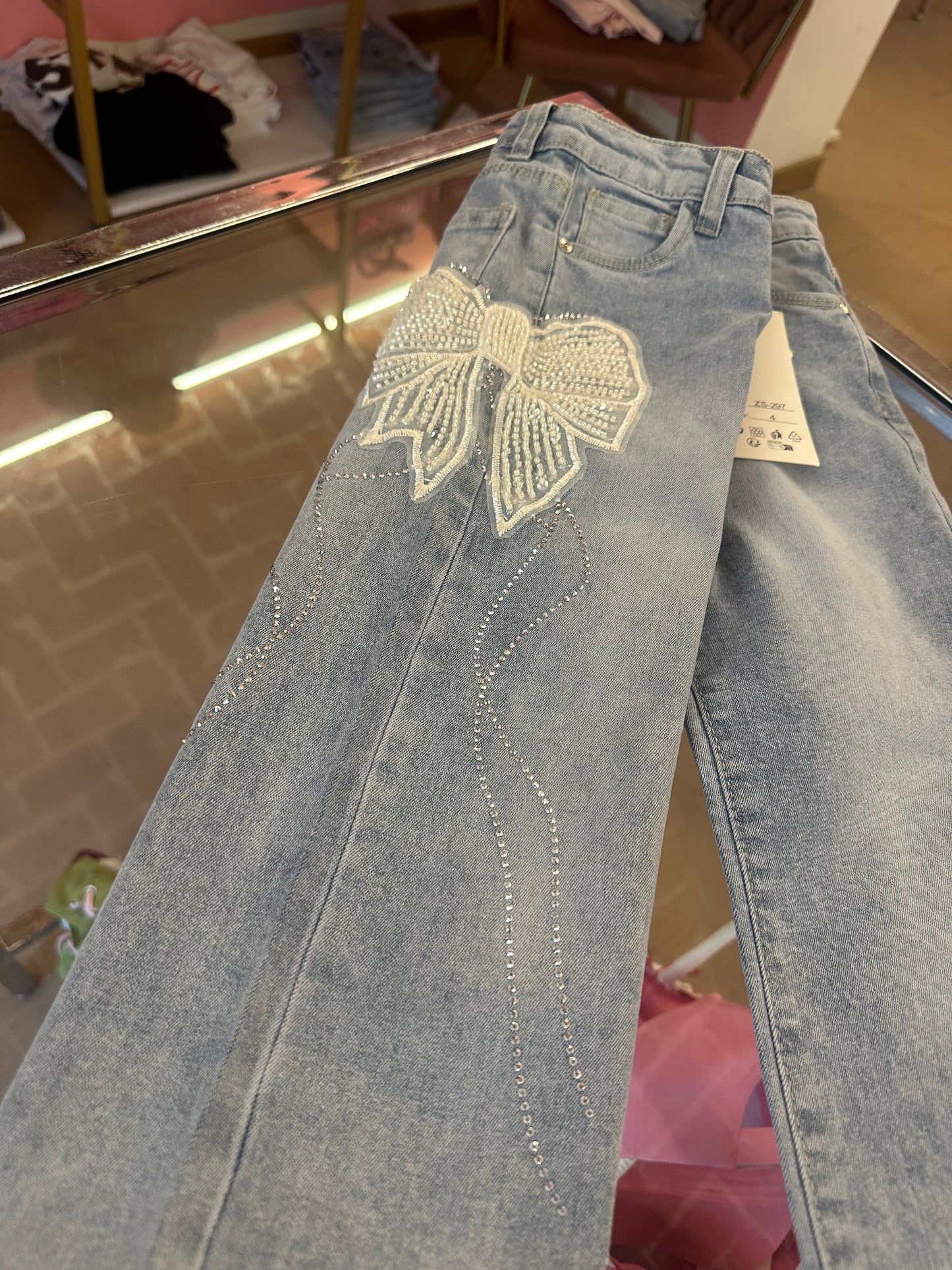 Jeans fiocco