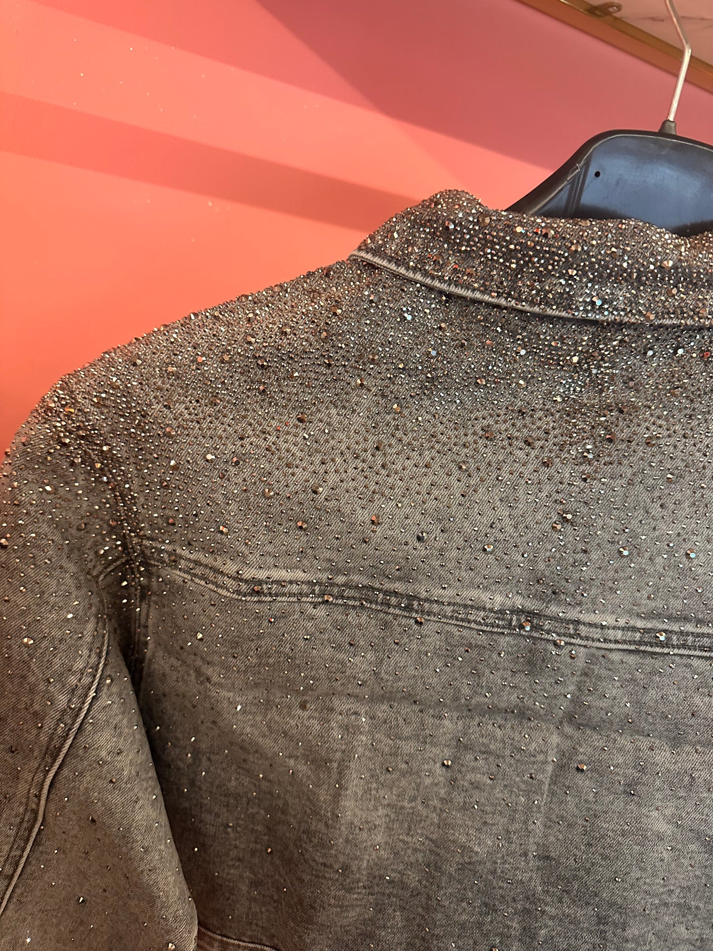 Giacca strass grigio/nero