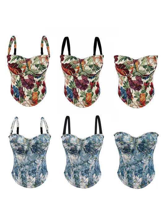 Corsetto con lacci in raso