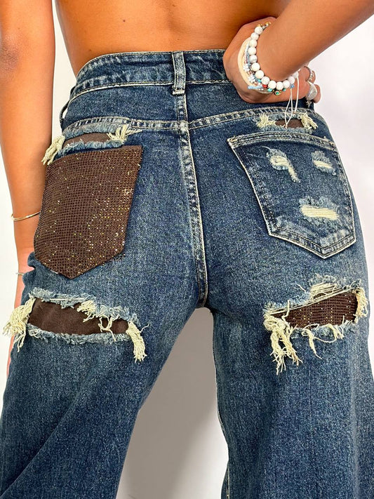 Jeans galassia marrone