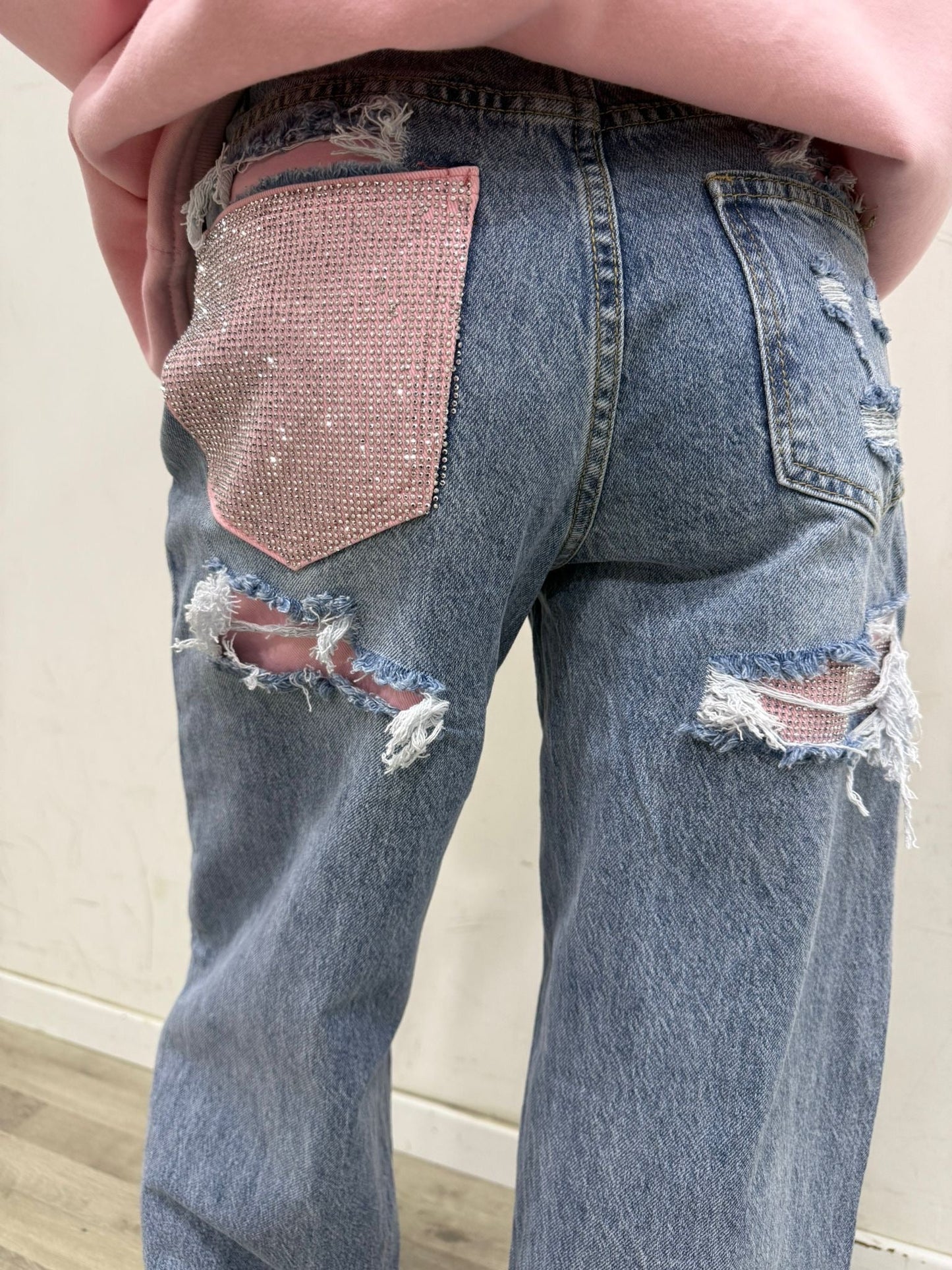 Jeans lungo tasca galassia