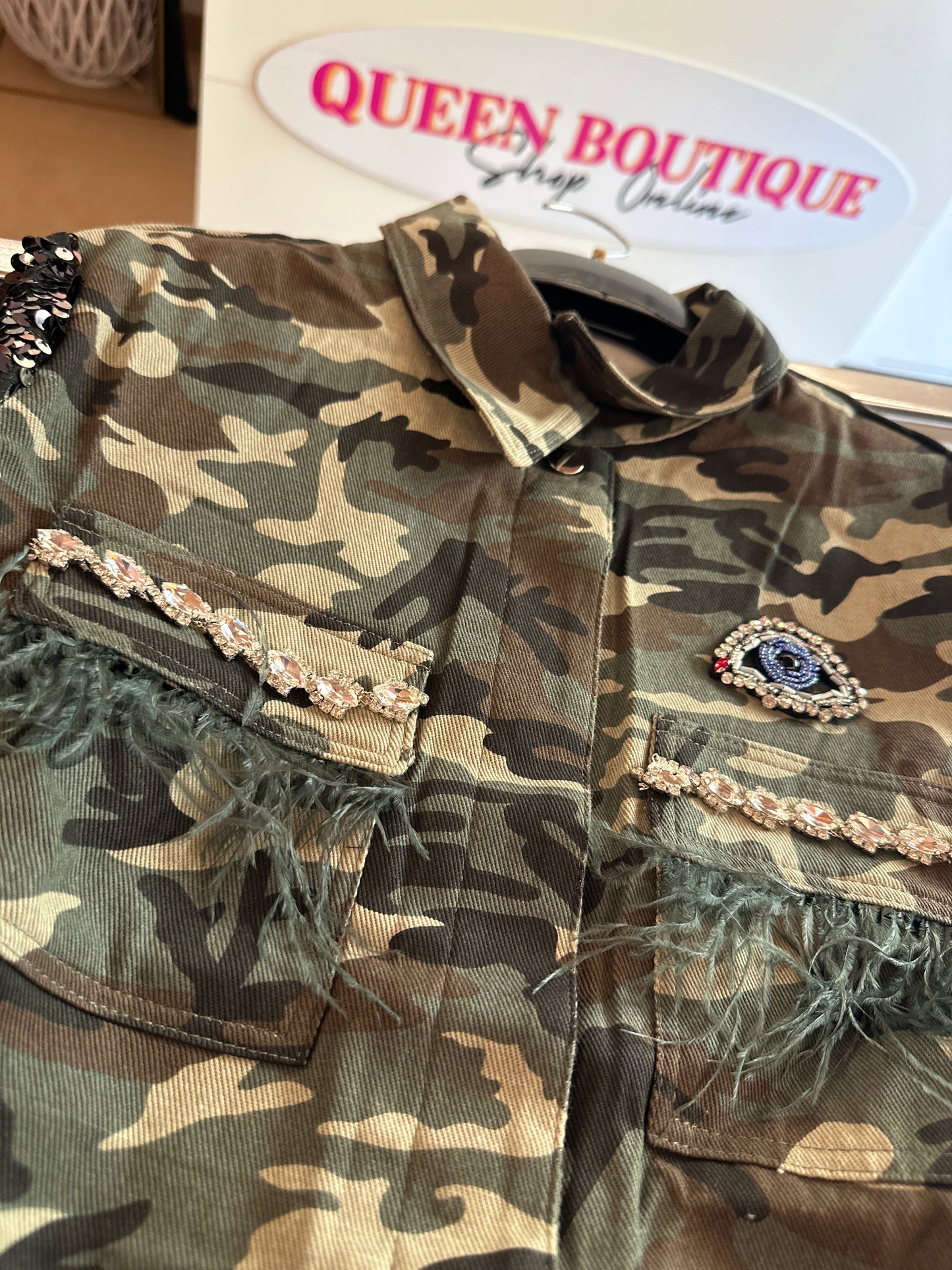 Camicia giacca verde pilettes
