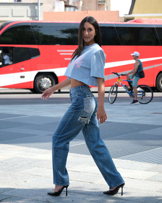 Jeans galassia argento