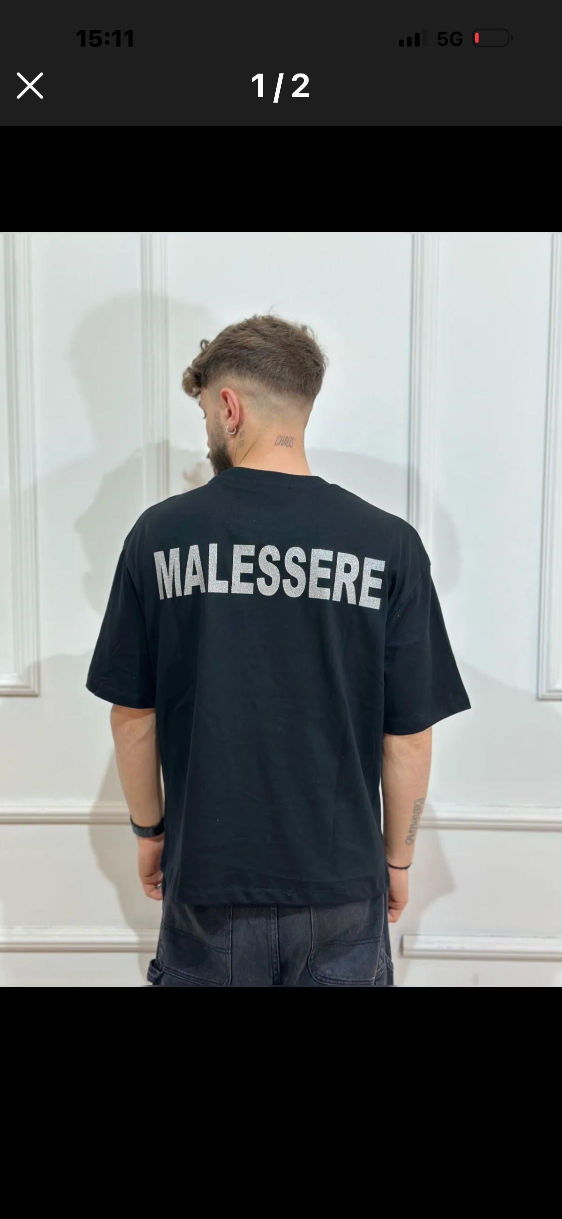 T-SHIRT MALESSERE NERA