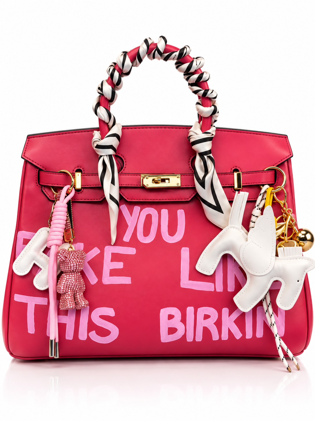 Queen Bag 35 Fucsia Shocking Pink – Con Foulard e Charm