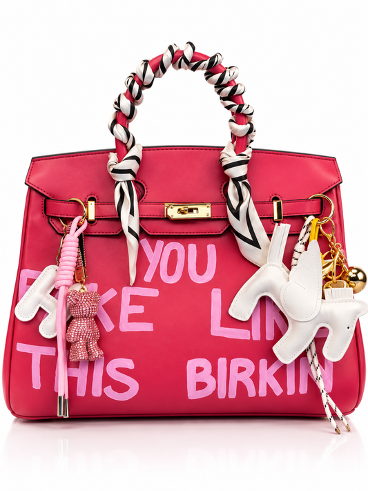 Queen Bag 35 Fucsia Shocking Pink – Con Foulard e Charm