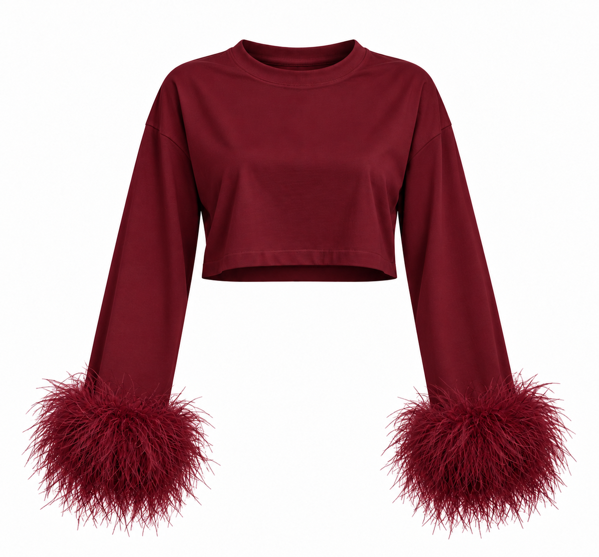 Maglia just west manica lunga con piume