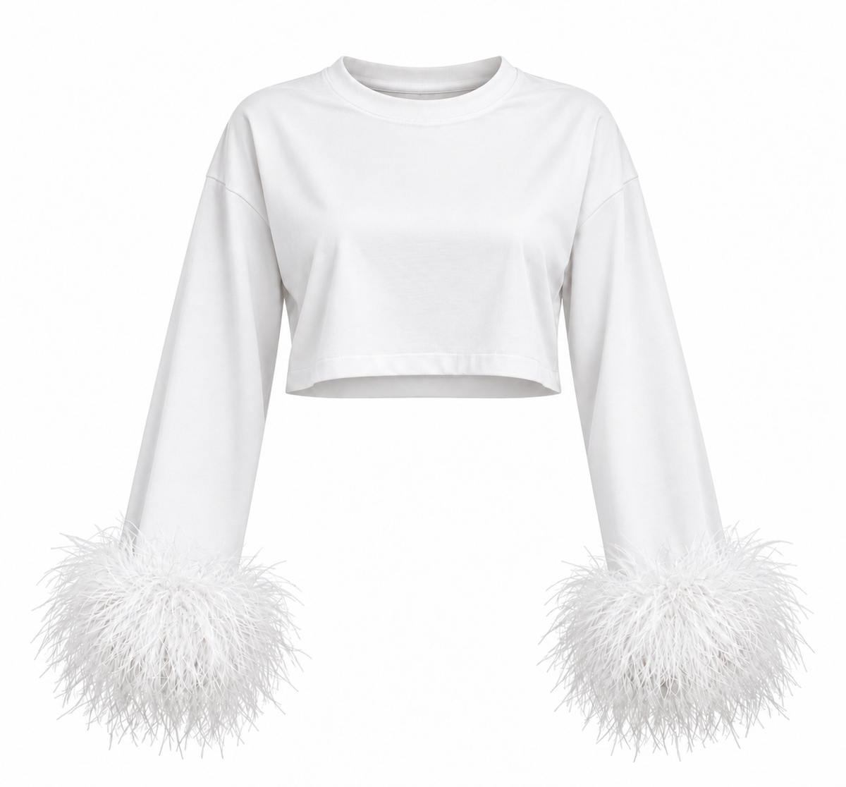 Maglia just west manica lunga con piume