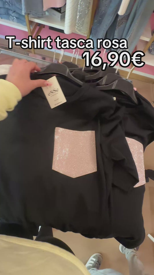 T-shirt, tasca rosa
