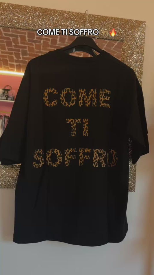 T-shirt come ti soffro Animalier nero 🐆🐆
