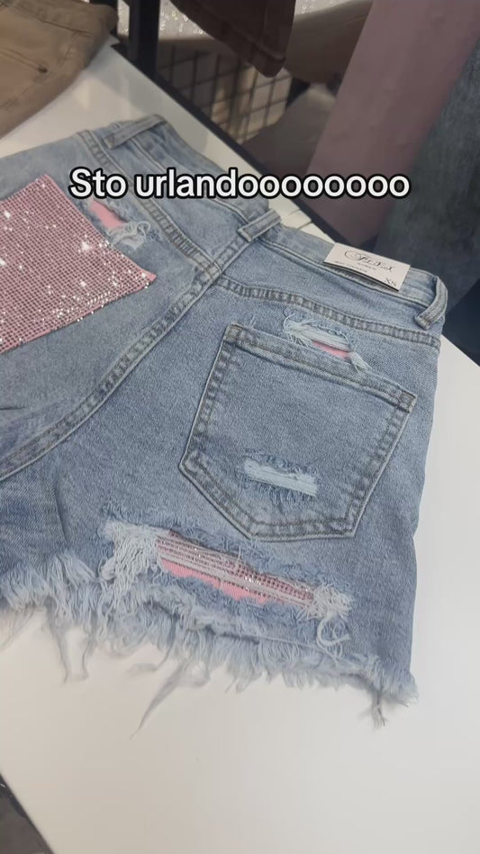 Short tasca rosa