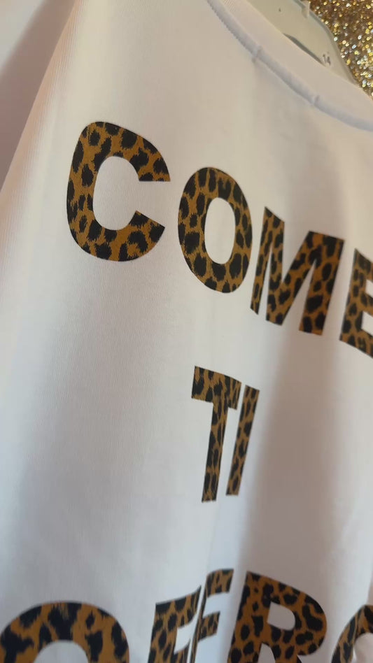 T-shirt COME TI SOFFRO ANIMALIER ￼🐆🐆