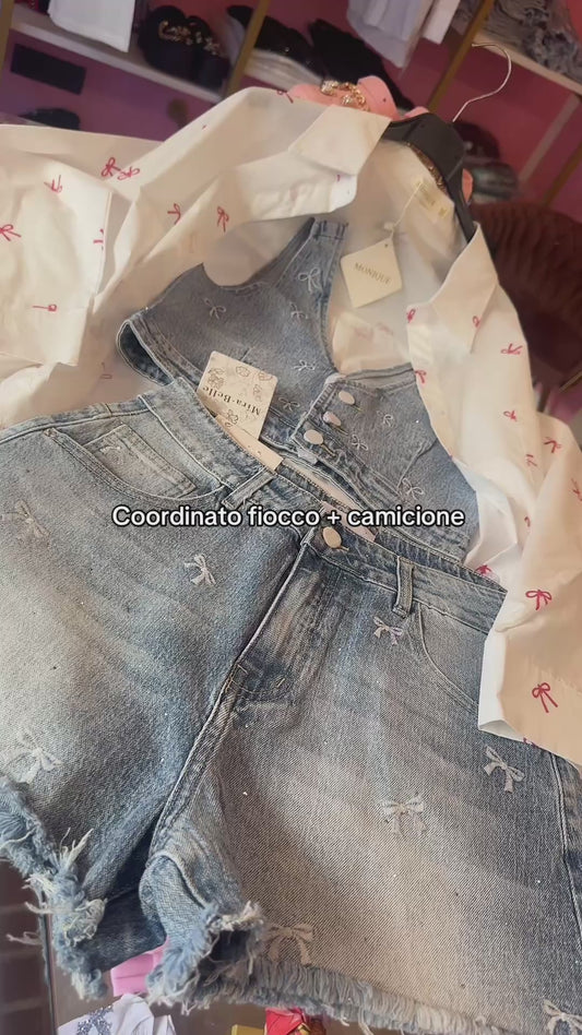 Camicia fiocco rosa 🎀