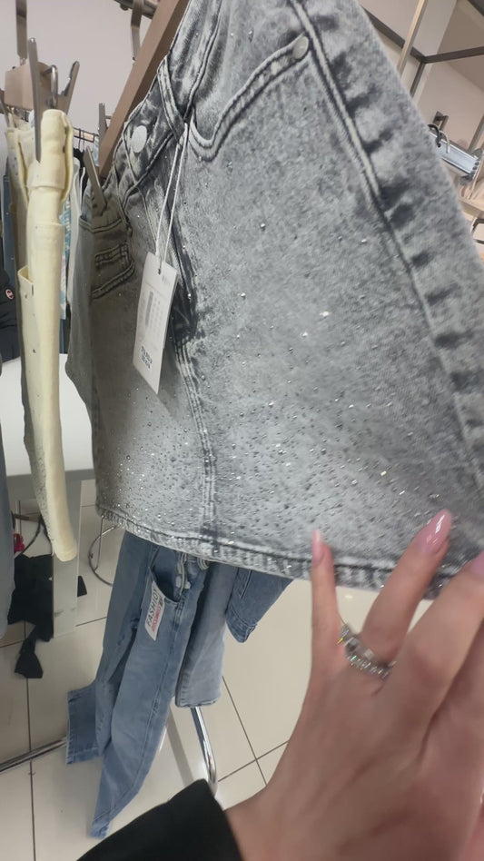 Gonna strass grigia
