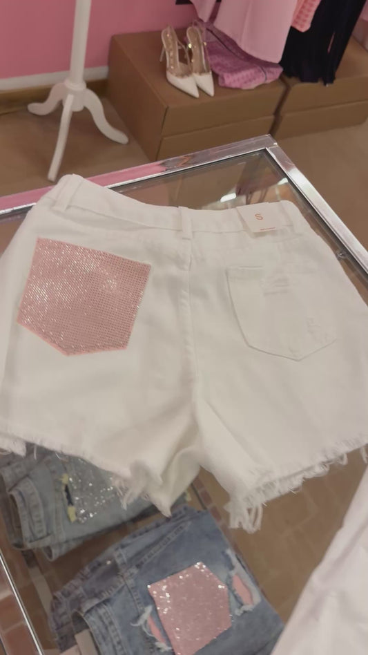 Short tasca rosa